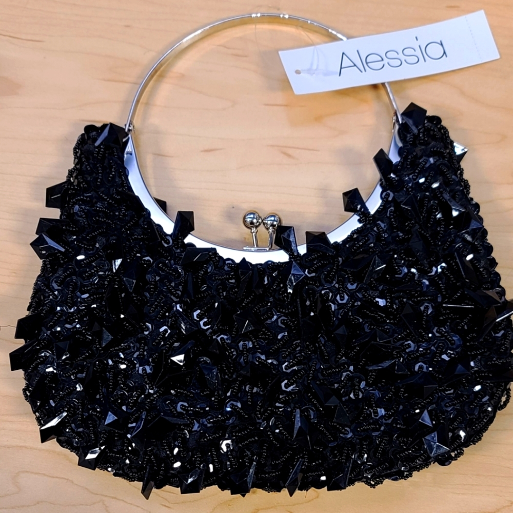 Small Alessia black handbag